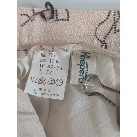 Coquette Sweet Blush Pink Bow Print Skirt Side Zipper (No Sz Tag) Approx Sz 6 - Picture 5 of 9